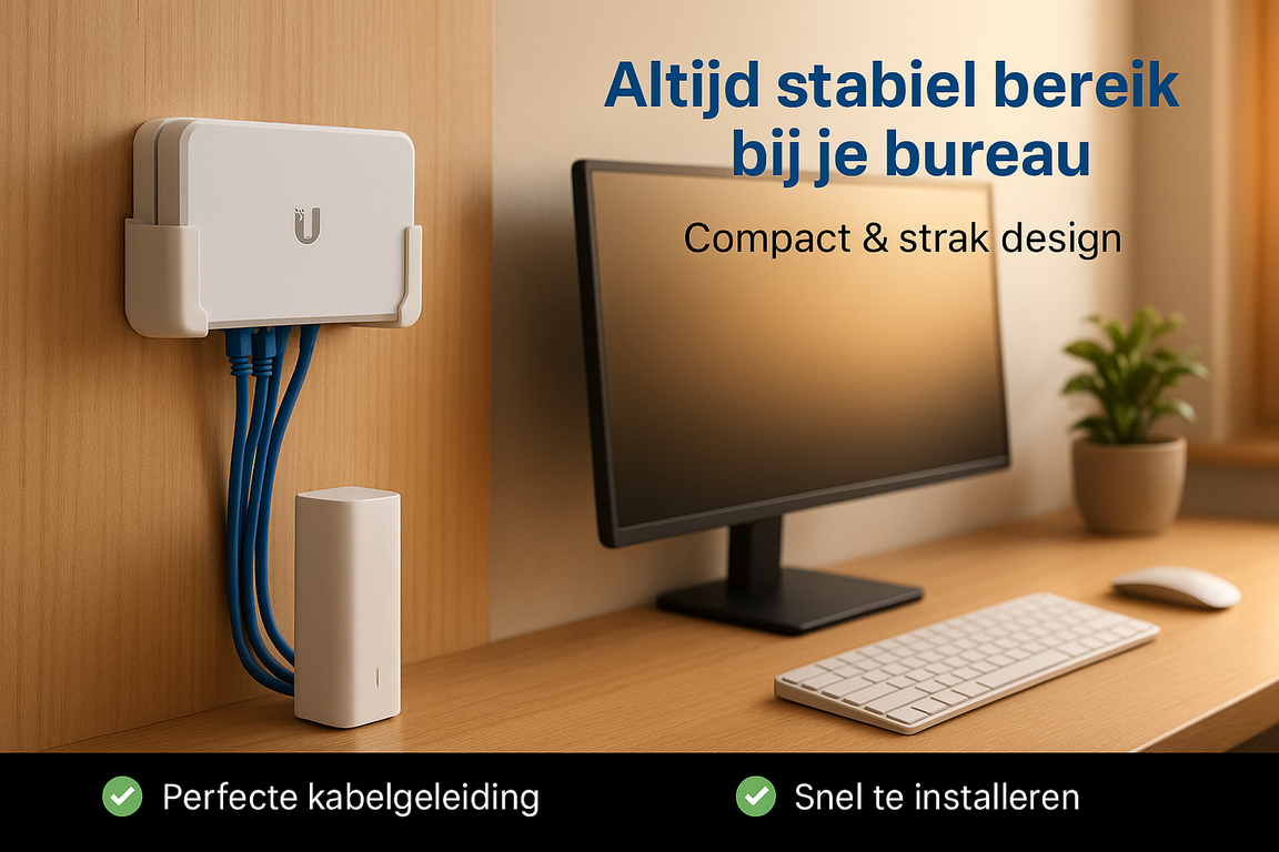 Wandhouder voor Ubiquiti USW Lite 8 PoE | UniFi Muurbeugel | Switch Bevestiging - Image 3